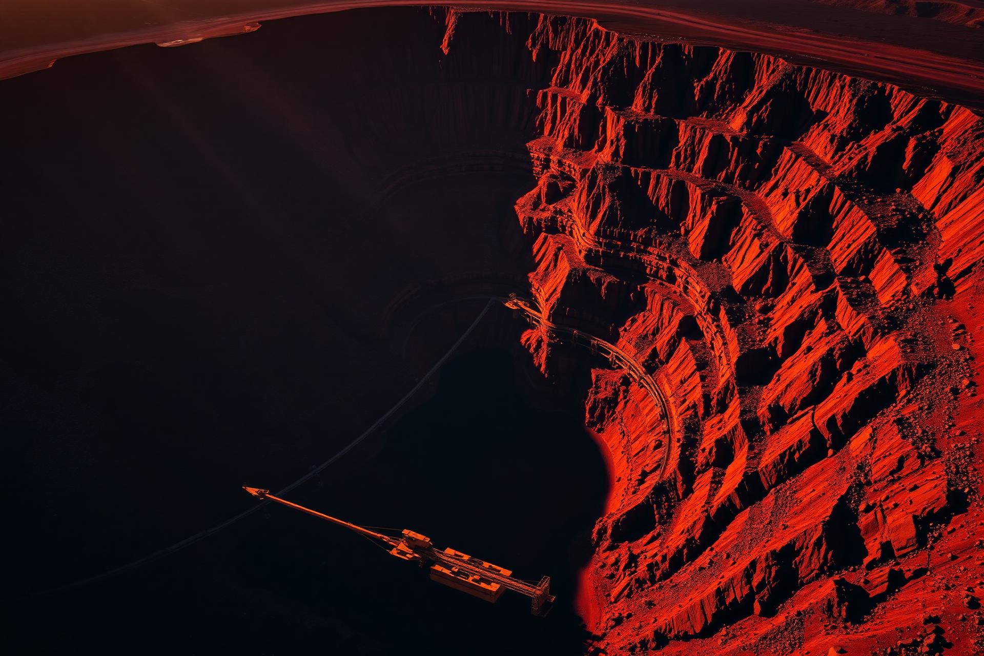 Open pit mining operation